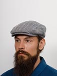 Кепка LIERYS арт. 6213504 DRIVER CAP LINEN HERRINGBONE (бежевый / синий)